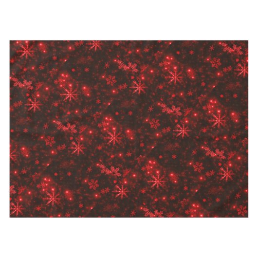 Flocon de neige avec nappe Arrière - plan rouge (Devant (Horizontal))