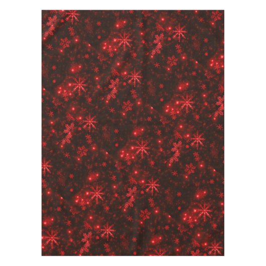 Flocon de neige avec nappe Arrière - plan rouge (Devant)