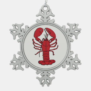 Flocon De Neige Beau Homard Nautique ornement plage