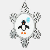 Flocon De Neige Bébé Bleu mou Boy Penguin Ornement (Vue impression)