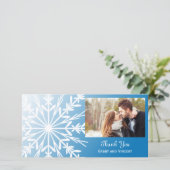 Flocon de neige blanc sur le Merci de mariage d'hi (Debout devant)