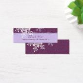 Flocon de neige blanc violet Hiver Mariage Faveur (Bureau)