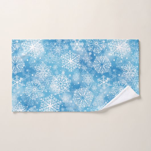 Flocon de neige bleu (Serviette à main)