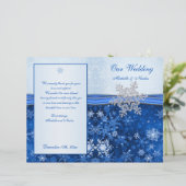 Flocon de neige bleu argent sur le programme de ma (Debout devant)