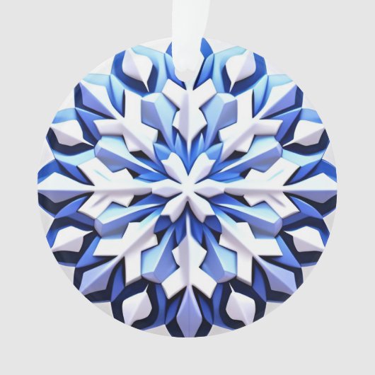 Flocon de Neige Bleu Détaille (devant)