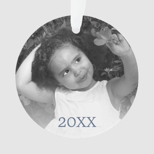 Flocon de neige bleu rustique moderne Année Votre  (devant)