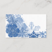 Flocon de neige bleu sur les cartes de Mariage bla (Dos)