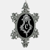 Flocon De Neige C Monogramme Ornement initial (Gauche)