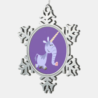 Flocon De Neige Carton inhabituel Unicorn Ornement d'égout