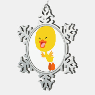 Flocon De Neige Cartoon volant mignon Duckling Pot Ornement