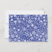 Flocon de neige Coeur Mariage d'hiver RSVP (Dos)