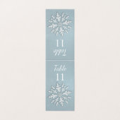 Flocon de neige congelé hiver Mariage Numéro du ta (Outside Unfolded)