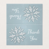 Flocon de neige congelé hiver Merci de Noël (Outside Unfolded)