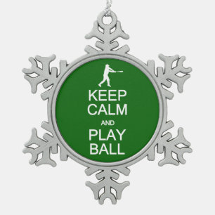 Flocon De Neige Conserver le calme et jouer Ball ornement personna