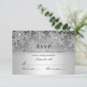 Flocon de Neige Cristal Argent RSVP Hiver (Debout devant)
