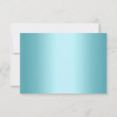 Flocon de Neige Cristal Bleu Réponse RSVP Hiver (Dos)