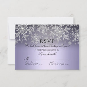 Flocon de Neige Cristal Violet RSVP Hiver