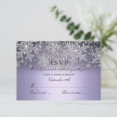 Flocon de Neige Cristal Violet RSVP Hiver (Debout devant)