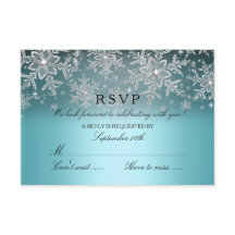 Flocon de neige cristallin bleu hiver RSVP