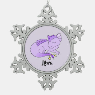 Flocon De Neige Cute Libra Dragon design zodiac ornement