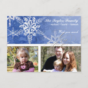 Flocon de neige Damask de Noël - Carte
