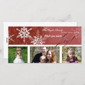 Flocon de neige Damask de Noël - Carte (Devant / Derrière)