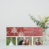 Flocon de neige Damask de Noël - Carte (Debout devant)