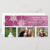 Flocon de neige Damask de Noël - Carte (Devant / Derrière)