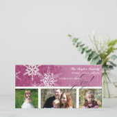 Flocon de neige Damask de Noël - Carte (Debout devant)