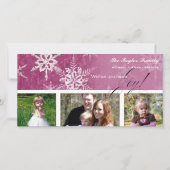 Flocon de neige Damask de Noël - Carte (Devant)