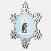 Flocon De Neige Davin et Annie les Penguins Premium Ornement (Vue impression)