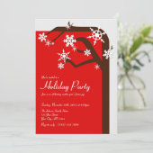 Flocon de neige de l'arbre d'hiver - Invitations d (Debout devant)