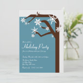 Flocon de neige de l'arbre d'hiver - Invitations d (Debout devant)