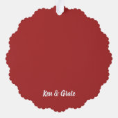 Flocon de neige de Noël, ornement en papier (Verso)