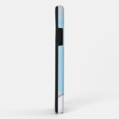 Flocon de neige de Noël sur le coque iphone bleu (Dos/Droite)