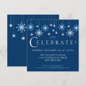 Flocon de neige des Fêtes de Noël Invitation à la (Devant / Derrière)