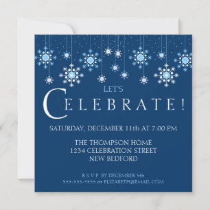 Flocon de neige des Fêtes de Noël Invitation à la