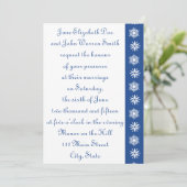 Flocon de neige d'hiver en Faire-part de mariage b (Debout devant)
