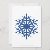 Flocon de neige d'hiver en Faire-part de mariage b (Dos)