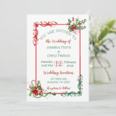 Flocon de neige d'hiver Noël Mariages Invitations (Debout devant)