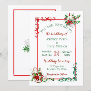 Flocon de neige d'hiver Noël Mariages Invitations