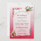 Flocon de neige d'hiver Noël Mariages Invitations (Devant)