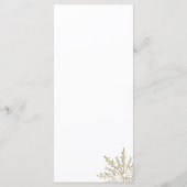 Flocon de neige d'or sur le programme de mariage d (Dos)