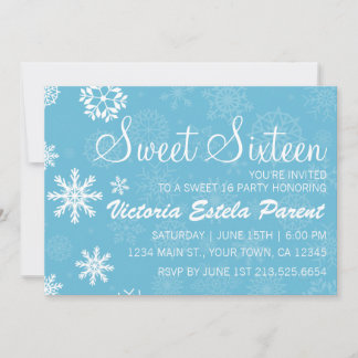 Flocon de neige doux hiver 16 Invitation