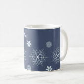 Flocon de neige éditable Tasse à café éditable (Devant droit)