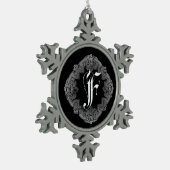 Flocon De Neige Élégant Goth Initial F Snowflake Ornement (Gauche)