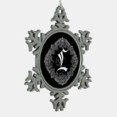 Flocon De Neige Élégant Goth Initial L Snowflake Ornement (Gauche)