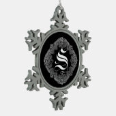 Flocon De Neige Élégant Goth Initial S Snowflake Ornement (Gauche)