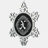 Flocon De Neige Élégant Goth Initial X Snowflake Ornement (Vue impression)