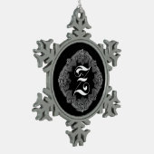 Flocon De Neige Élégant Goth Initial Z Snowflake Ornement (Gauche)